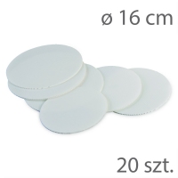 Okrągłe podkłady pod tort plastikowe - 16cm - 20szt