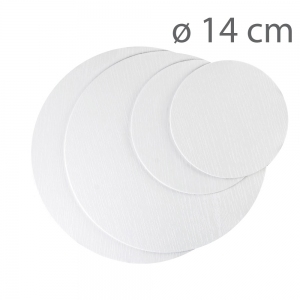 Okrągły podkład obustronnie powlekany - struktura drewna - 14cm