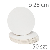 Okrągły podkład pod tort biały - 28cm 50szt