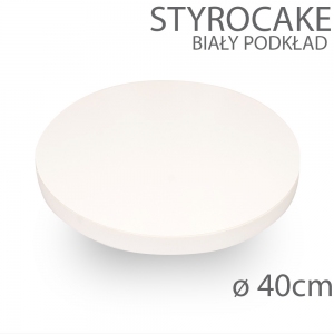 Okrągły podkład pod tort STYROCAKE - wys. 22mm - 40cm - biały