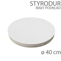 Okrągły podkład styrodur - wys. 22mm - 40cm - biały