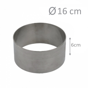 Okrągły rant do pieczenia i składania tortów 16cm (wys 6cm)