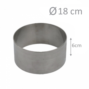 Okrągły rant do pieczenia i składania tortów 18cm (wys 6cm)