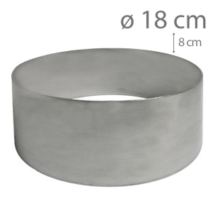 Okrągły rant do pieczenia i składania tortów 18cm (wys 8cm)