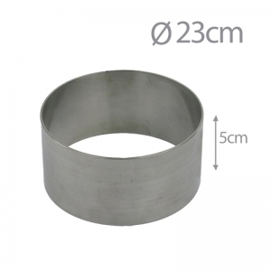 Okrągły rant do pieczenia i składania tortów 23cm (wys 5cm)
