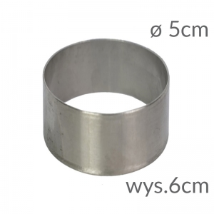 Okrągły rant do pieczenia i składania tortów 5 cm (wys 6cm) - GRUBY