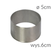 Okrągły rant do pieczenia i składania tortów 5 cm (wys 6cm) - GRUBY