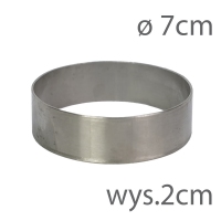Okrągły rant do pieczenia i składania tortów 7cm (wys 2cm) GRUBY