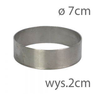 Okrągły rant do pieczenia i składania tortów 7cm (wys 2cm) GRUBY