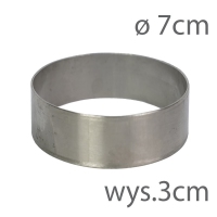 Okrągły rant do pieczenia i składania tortów 7cm (wys 3cm) GRUBY