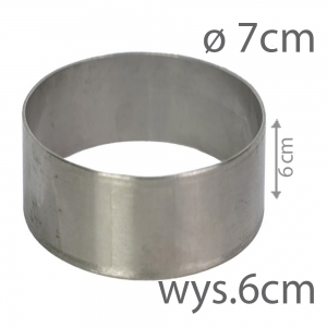 Okrągły rant do pieczenia i składania tortów 7cm (wys 6cm) GRUBY