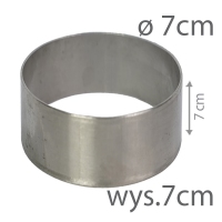 Okrągły rant do pieczenia i składania tortów 7cm (wys 7cm) GRUBY