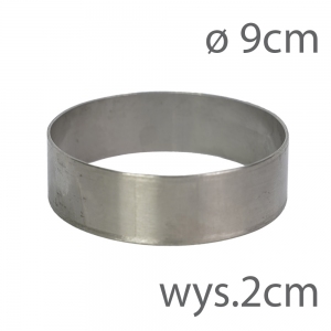 Okrągły rant do pieczenia i składania tortów 9cm (wys 2cm) GRUBY