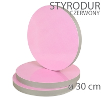 Okrągły styrodur podkład - wys. 22mm - 30cm - RÓŻOWY