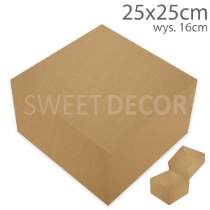 Opakowanie na tort bez okna 25x25x16 - jednoelementowe