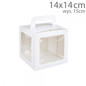 Opakowanie na tort MINI z rączką 14x14x15