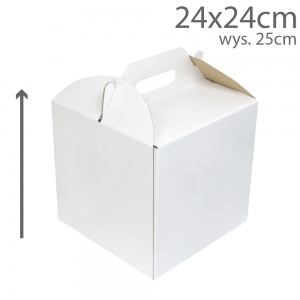 Opakowanie na tort - wysokie - 24x24x25