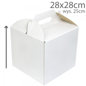 Opakowanie na tort - wysokie - 28x28x25