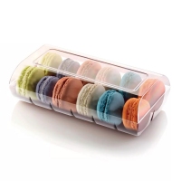 Opakowanie plastikowe na 12 makaroników - transparentne