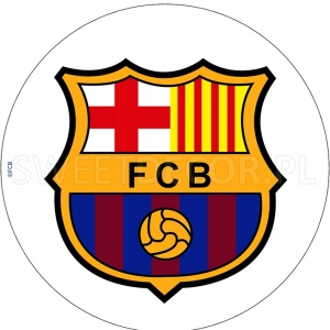 Opłatek na tort FC Barcelona D105028 - 21 cm