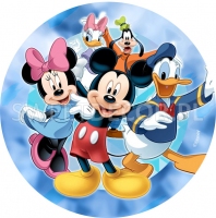 Opłatek na tort Mickey Mouse i przyjaciele - 50318999A - 21 cm