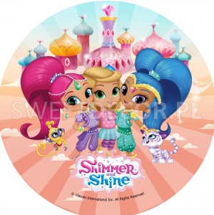 Opłatek na tort Shimmer i Shine - 50314315A - 21 cm