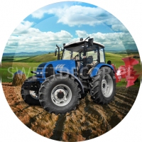 Opłatek na tort Traktor/Koparka - 00044G - 21 cm