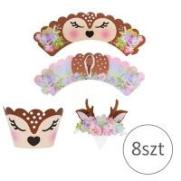 Owijki papilotki na muffinki Jelonki Bambi - 8szt