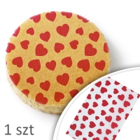 Papier do pieczenia - Serca czerwone - 30x40cm (1szt)
