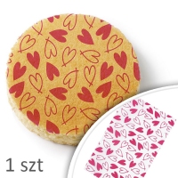 Papier do pieczenia- Serca różowe - 30x40cm (1szt)