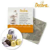 Papierki foliowe/aluminiowe do cukierków i pralin - 150szt - srebrne