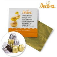 Papierki foliowe/aluminiowe do cukierków i pralin - 150szt - złote