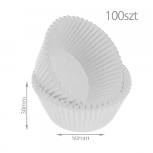 Papilotki białe 50mm - 100 szt