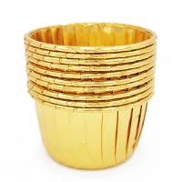 Papilotki papierowe złoto-złote metaliczne 35x50 (50szt)