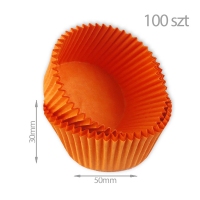 Papilotki pomarańczowe 50mm - 100 szt