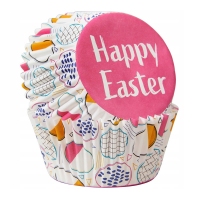 Papilotki wielkanocne "Happy Easter" 75szt