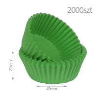 Papilotki zielone 40mm - 2000 szt