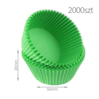 Papilotki zielone 50mm - 2000 szt