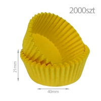 Papilotki żółte 40mm - 2000 szt