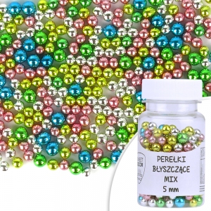 Perełki błyszczące MIX 5mm - 40g