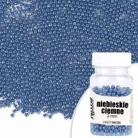 Perełki metalizowane niebieskie ciemne 2mm - 40g