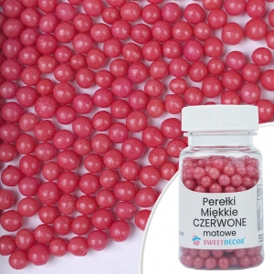 Perełki miękkie - matowe czerwone 30g