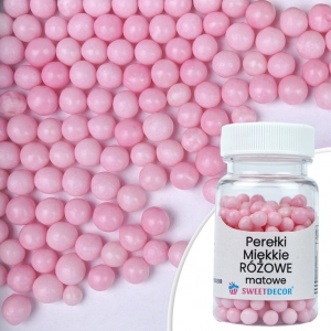 Perełki miękkie matowe - różowe - 30 g