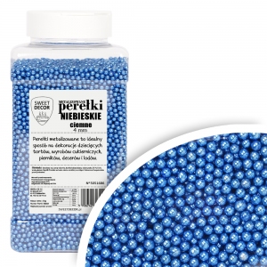 Perełki Niebieskie Ciemne 4mm 1kg