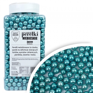 Perełki niebieskie jasne 10mm - 900g