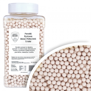 Perełki ryżowe 5mm - białe 600g