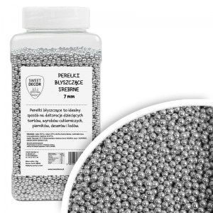 Perełki srebrne duże 7 mm 1kg PET
