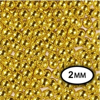 Perełki złote 2mm 1kg - PET