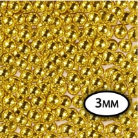 Perełki złote 3mm 1kg - PET