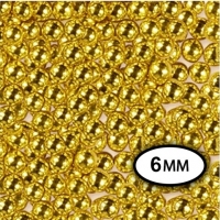 Perełki złote 6mm 1kg - PET
